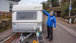 Beklebung am Caravan entfernen