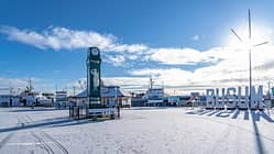 Winterlandschaft, Steg, Hafen, Schnee, Sonne, Winter, Nordsee