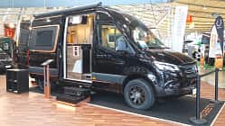 Außenansicht, Beifahrerseite, Aufbautür, Mercedes, Campingbus
