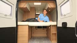 Campingbus, Bett, Querbett, Heck