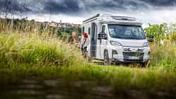 LMC Cruiser, T 740 EL, Wohnmobil, Camping, Teilintegriert Vorderansicht Tag, LMC Cruiser, T 740 EL, Wohnmobil, Teilintegriert