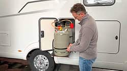 Gasflasche, Mann, Gas