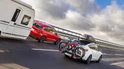 Caravaning, Wohnwagen, Zugfahrzeug, Autobahn