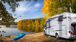 ferien, herbst, laub, camping, wohnmobil, kanu, see ferien, herbst, laub, camping, wohnmobil, kanu, see