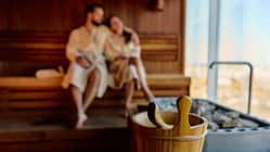 Wellness, Sauna, Paar, Kübel Wellness, Sauna, Paar, Kübel