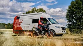 Race Edition, Motorhome Exclusiv, Campingbus, Motorrad, Außenanschlüsse