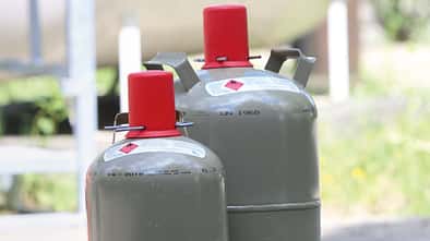 Gasflasche Große und kleien Gasflaschen