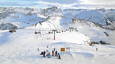 Pisten am Diedamskopf für Skifahrer und Snowboarder