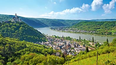 Rheinromantik, Tal, Braubach, Spay Blick über das Tal zwischen Braubach und Spay.