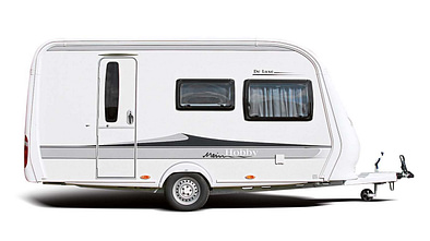 Seitenansicht Caravan Hobby De Luxe 