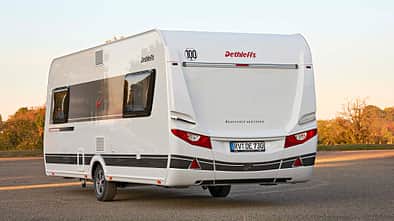 Vergleich Dethleffs vs. Knaus - Dethleffs Hinteransicht