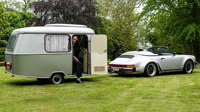 06/2019, Porsche 911 Speedster G-Modell mit Hymer Eriba Puck