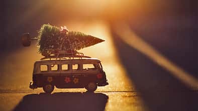 Weihnachten, Bulli, Weihnachtsbaum