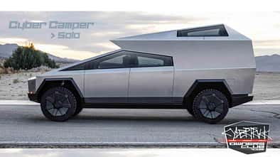 CyberCamper - Camping-Rendering Tesla Cybertruck