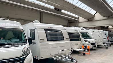 Winter-Abstellplätze, caravan, Winter, Parken Winter-Abstellplätze Caravan