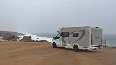 Strand, Wohnmobil, Klippe