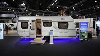 Wohnwagen, Außenfoto, Caravan Salon, Messe Düsseldorf, 2023, 