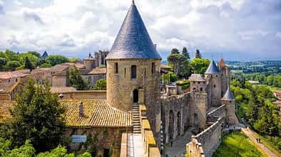 Carcassonne, Festung, Türme, Zinnen, Stadtmauer