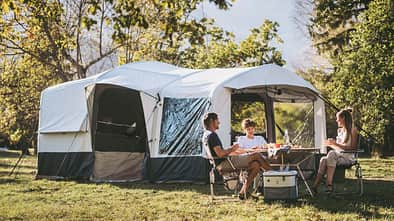 Faltcaravan Decathlon außen