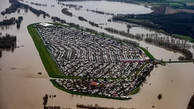 Hochwasser Grav Insel