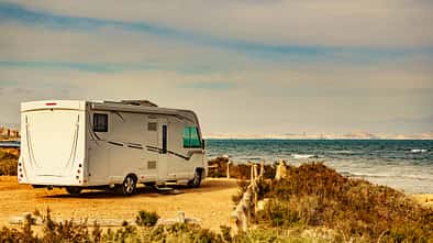 Wohnmobil, Küste, Spanein, Parkplatz