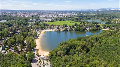 Luftbild Campingplatz Bärensee Hanau - Bruchköbel
