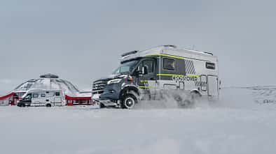 Hymer ML-T Crossover, Wohnmobil, Schnee, Winter