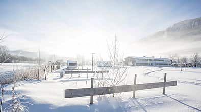 Alpsee Camping, Stellplatz, Winter, Schnee