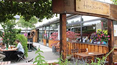 Campingplatz Berger, Stellplatz, Biergarten