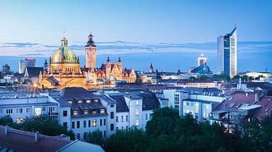 Skyline, Leipzig, Ostdeutschland, Stadt