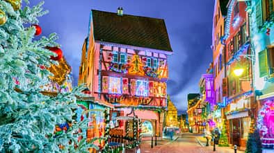 Colmar, France. Famous Christmas March in Alsace, Haut-Rhin