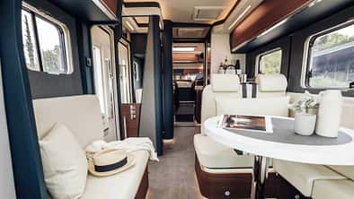 Innenraum, Innen, Durchschuss, Sitzgruppe, Bett, Spiegel, Design