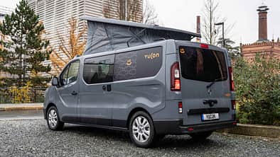 Seitansicht, Heck, Aufstelldach, Campingbus, Kompaktcamper, Renault