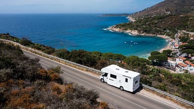 Rimor Sarus 9, Alkovenwohnmobil, Aussicht Italien