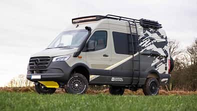 Campingbus, Außenaufnahme, Leiter, Sprinter