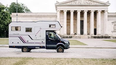 Bimobil LB 365 Heckansicht mit Heckstauraum