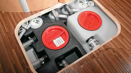 Abwassertank Abwassertank beim Wohmobil