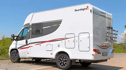 Supercheck, Sunlight, Fiat Ducato, Teilintegrierter, Querbett Linke Garagentür kostet Aufpreis beim Sunlight T 60