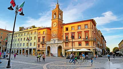Adria, Italien, Rimini, Piazza Piazza tre Martiri in Rimini