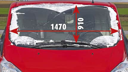 Vergleichstest, Transporter, VW T6, Mercedes Vito, Ford Transit Frontscheibe beim Ford Transit