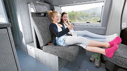 La Strada, Avanti, Fiat Ducato, Doppelboden, Hubbett, Heckbett Lehnenneigung verstellbar beim La Strada Avanti