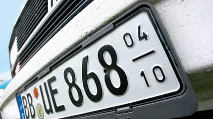 Verkehrsregeln Nummernschild