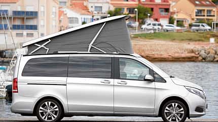 Vergleichstest, Mercedes, Marco Polo, VW, California, Kompakte VW California Seitenansicht