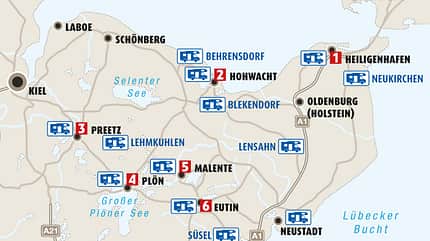 Karte Region Holsteinische Schweiz