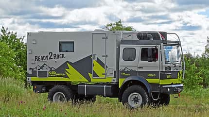 Allrad-Mobile, Abenteuer Allrad, 7,5-Tonnen-Klasse, 4wheel24, Iveco 90-16 Der preisgünstige Einstieg in die 7,5-Tonnen-Klasse basiert auf einem Iveco 90-16 Fahrgestell.