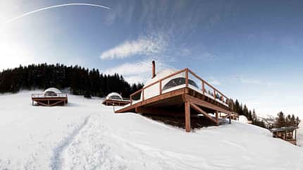 Glamping, Camping, Luxus, Top, teuer White Pod