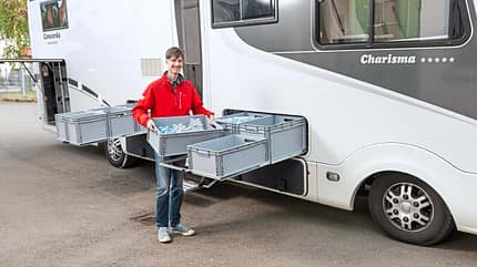 Test, Dreamer, Rapido, Familie, Campingbus, Heckeinzelbetten Unterbodenauszüge