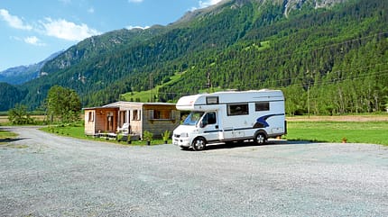 Reisemobil in den Alpen