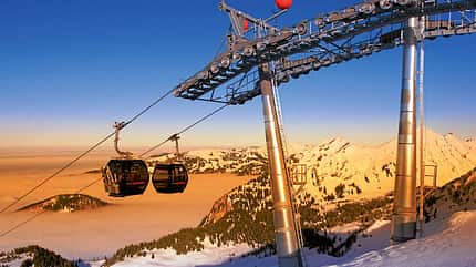 Mobiltour, Reise, Wintersport, Vorarlberg, Allgäu, Bregenzer Wald Skigebiet Damüls-Mellau.