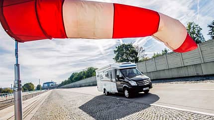 seitenwind, assistent, mercedes benz, sprinter, hymer, ml-t Seitenwind-Assistent bei Hymer ML-T